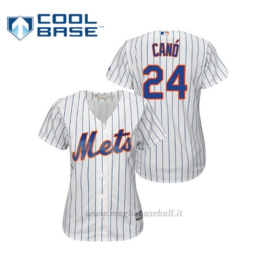 Maglia Baseball Donna New York Mets Robinson Cano Cool Base Majestic 1ªBlanco